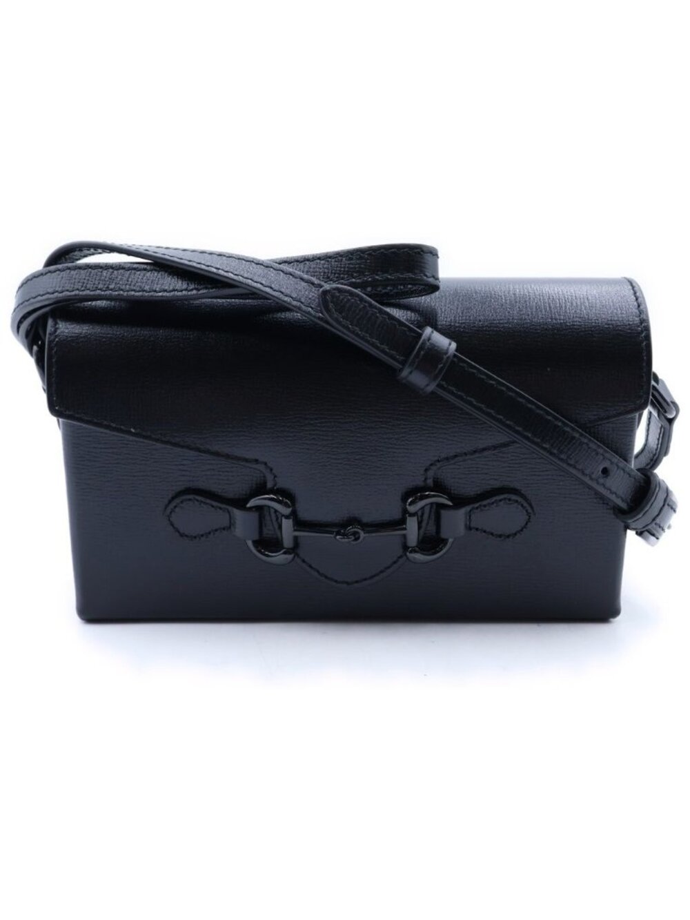 Gucci Horsebit Mini Shoulder Bag Black Leather